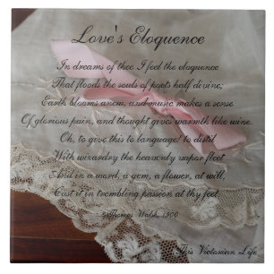 Carreau Poème victorien - la "éloquence de l'amour" (1900)