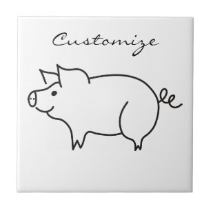 Carreau Poignée de tonnerre d'animal de porc