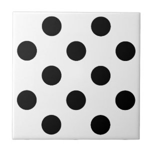 Carreau Point Polka noir et blanc