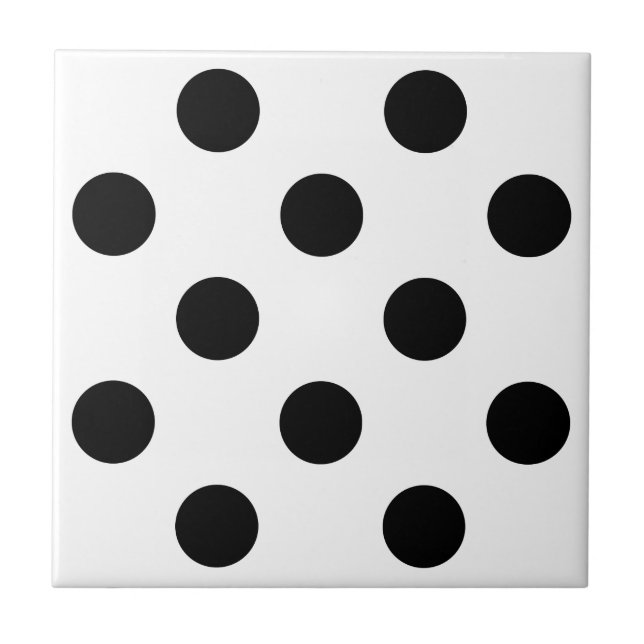 Carreau Point Polka noir et blanc (Devant)