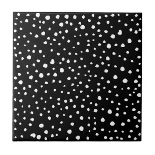 Carreau Points dalmatiens, Zones dalmatiennes, Noir et Bla