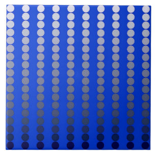 Carreau Points satinés - bleu cobalt et étain