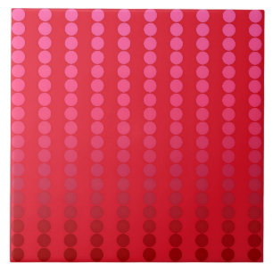 Carreau Points satinés - nuances de rouge profond