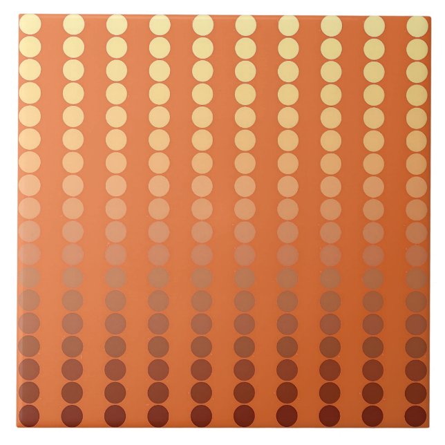 Carreau Points satinés - rouille et or (Devant)