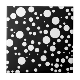 Carreau pois blanc noir