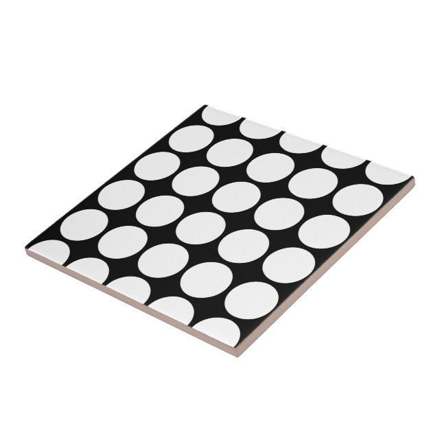 Carreau Pois blancs sur noir (Côté)