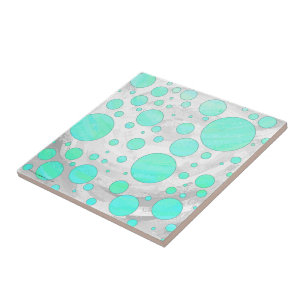 Carreau Pois bleu Mint Ice Aqua