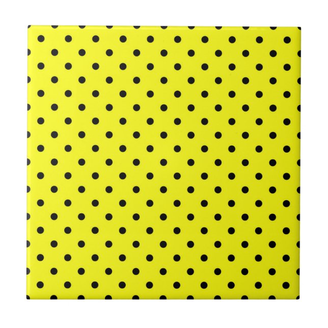 Carreau Pois jaune noir (Devant)