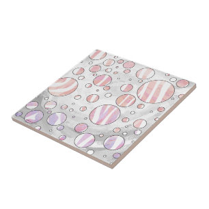 Carreau Pois rose et blanc Zebra