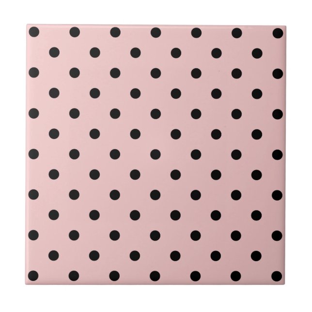 Carreau Pois rose noir (Devant)