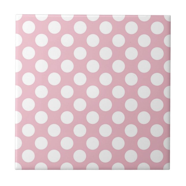 Carreau Pois roses, Motif Pointe Polka, Points, Pointe (Devant)