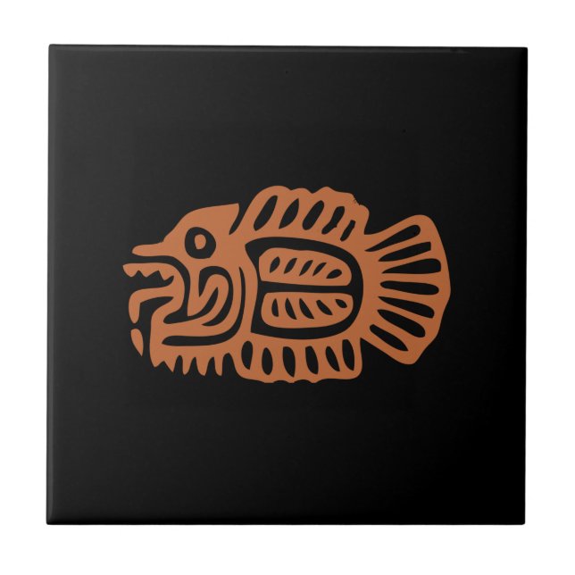 Carreau Poisson aztèque (Devant)