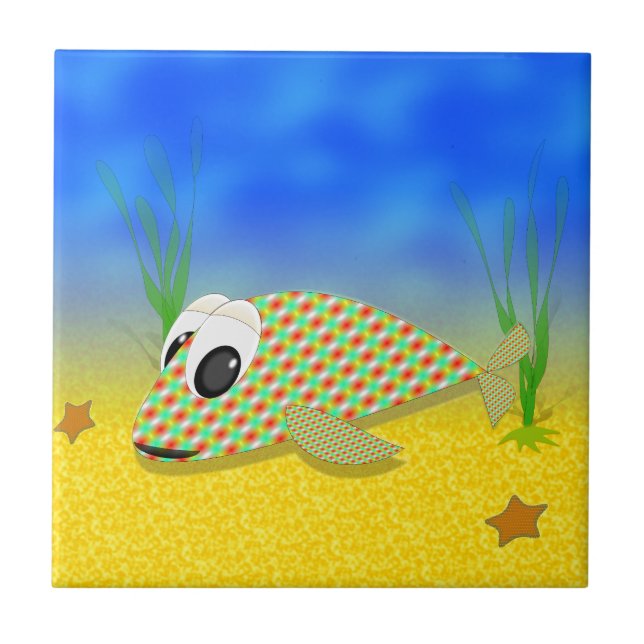 Carreau Poisson Carton mignon (Devant)