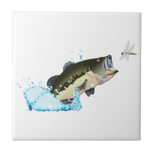 Carreau Poisson de bar après dragon