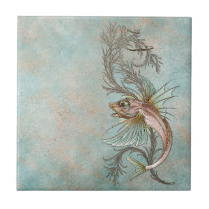 Carreau Poisson Imaginaire Art nouveau