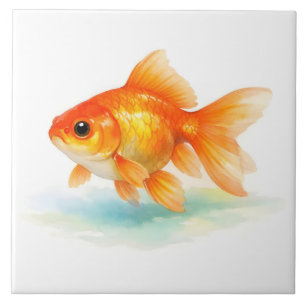 Carreau Poisson rouge aquarelle 