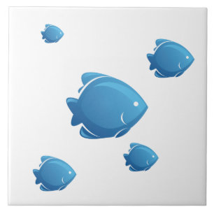 Carreau Poissons bleus