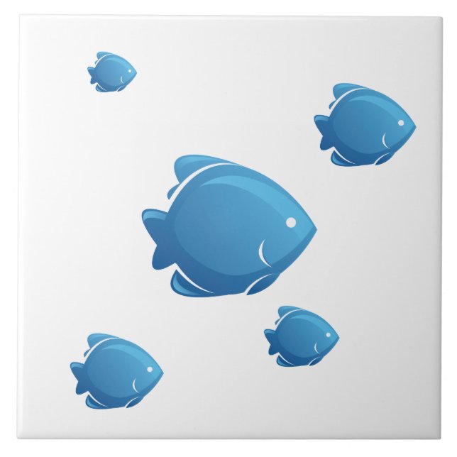 Carreau Poissons bleus (Devant)