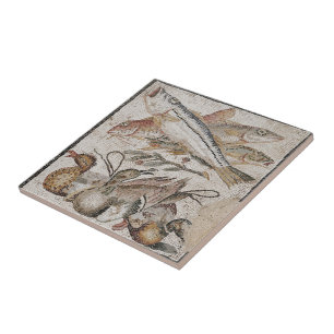 Carreau Poissons et canards - Mosaïque romaine