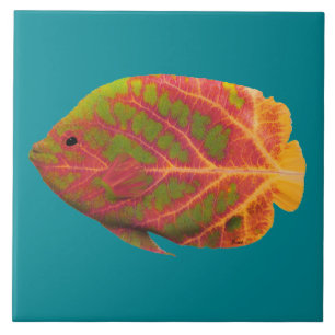 Carreau Poissons tropicaux 1 de feuille d'Aspen