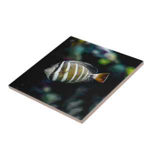 Carreau Poissons tropicaux sous-marins Conception aquatiqu