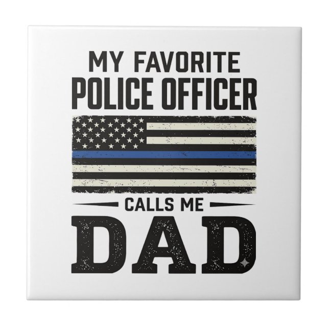 Carreau Police Officer Dad Vintage Flag Shirt Design_1 (Devant)