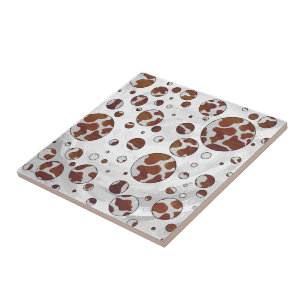 Carreau Polka Dot Vache Brown et blanche