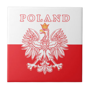 Carreau Pologne avec aigle rouge polonais
