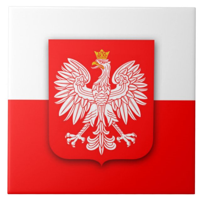 Carreau Pologne Polska Aigle Rouge Blanc Polonais (Devant)