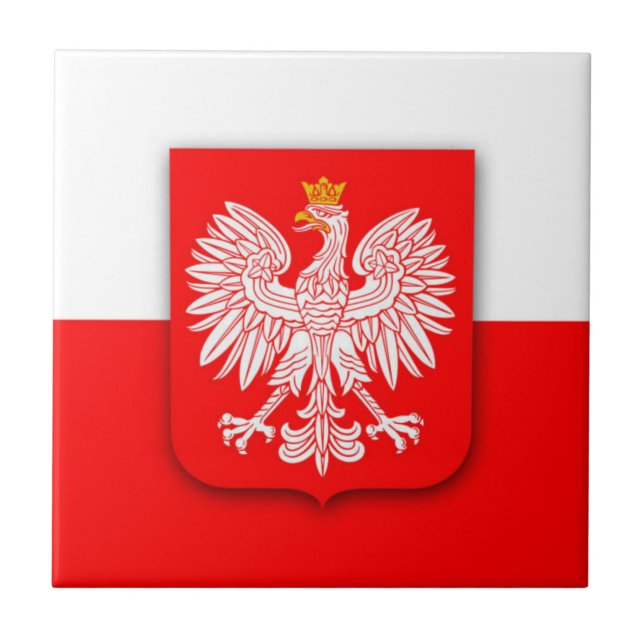 Carreau Pologne Polska Aigle Rouge Blanc Polonais (Devant)