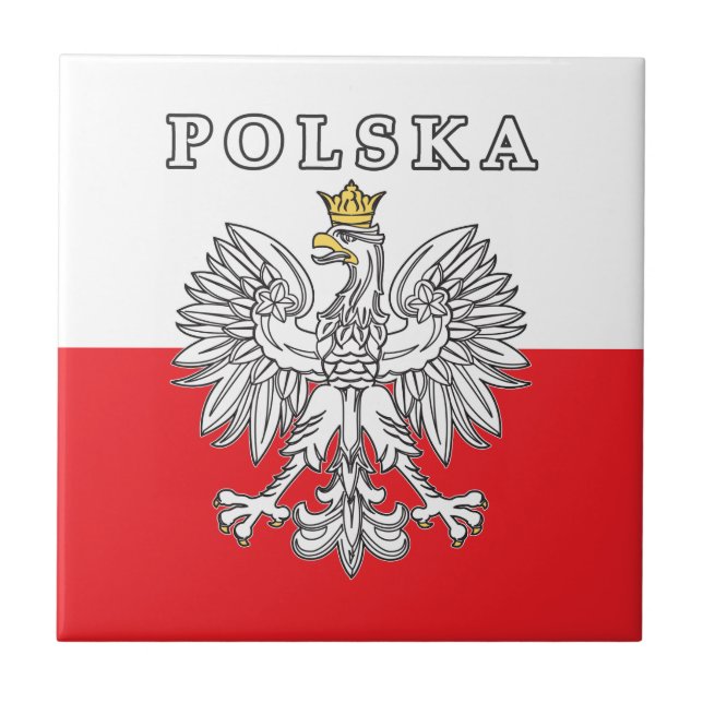 Carreau Polska avec aigle polonais (Devant)