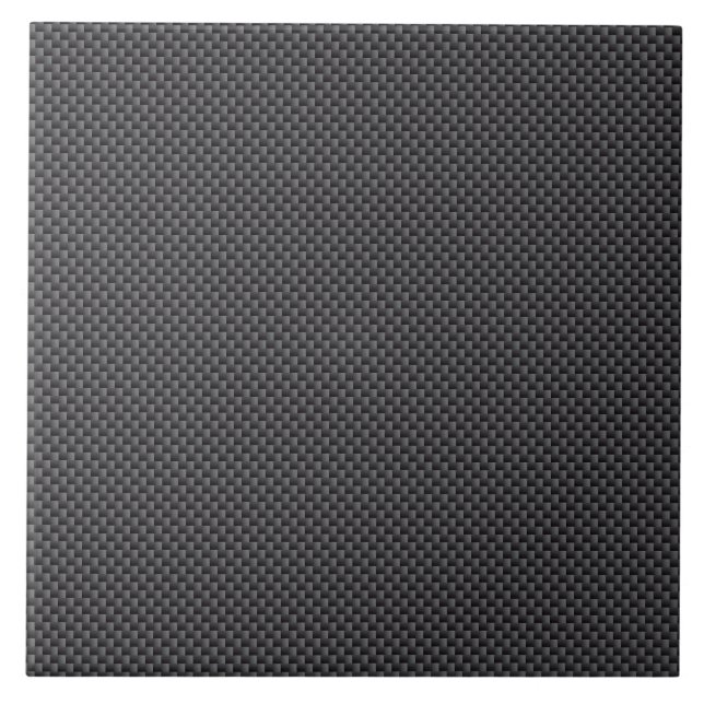 Carreau Polymère noir et gris de fibre de carbone (Devant)