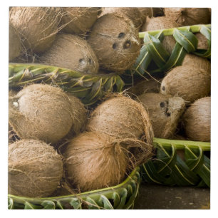 Carreau Polynésie, Royaume des Tonga. Affichage des noix d