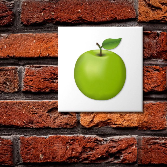 Carreau Pomme verte (Green Apple Ceramic Tile.
It’s Apple Time! An original drawing from my garden. )