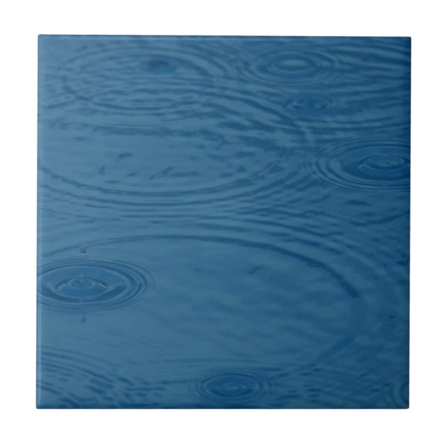 Carreau Pommes de pluie (Vagues d'eau bleue) (Devant)