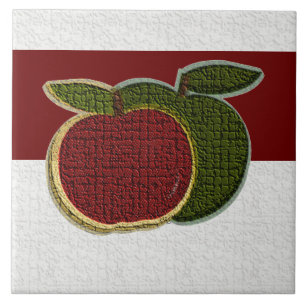 Carreau Pommes texturées (canneberge/blanc)