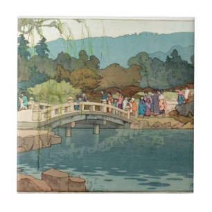 Carreau Pont au-dessus d'art japonais vintage Ukiyo-E de