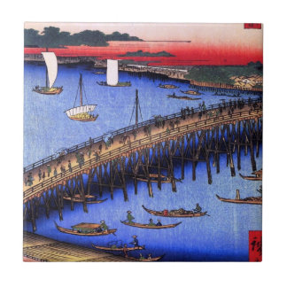 Carreau Pont de Ryōgoku et la grande rive (両国橋大川ばた)