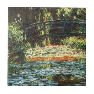 Carreau Pont sur l'étang Nénuphar par Claude Monet