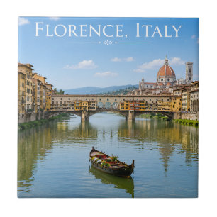 Carreau Ponte Vecchio Paysage Urbain Romantique