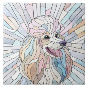 Carreau Poodle - mosaïque pastel