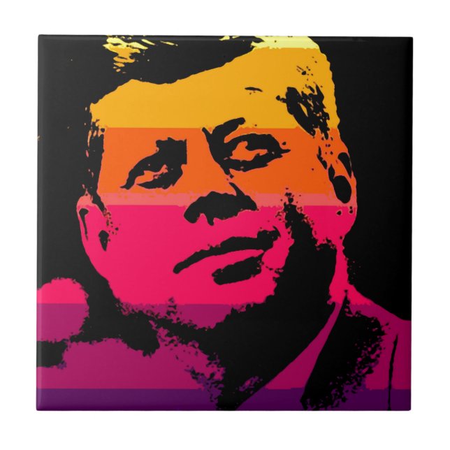 Carreau Pop Art Jack JFK John F. Kennedy (Devant)