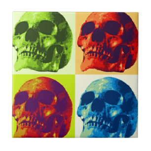 Carreau Pop Art Skull