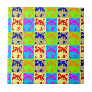 Carreau Pop Art Wolf Eyes