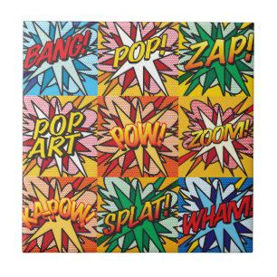 Carreau Pop d'art de la bande dessinée rétro