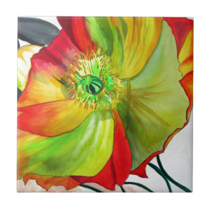 Carreau Poppy Art macro poppy