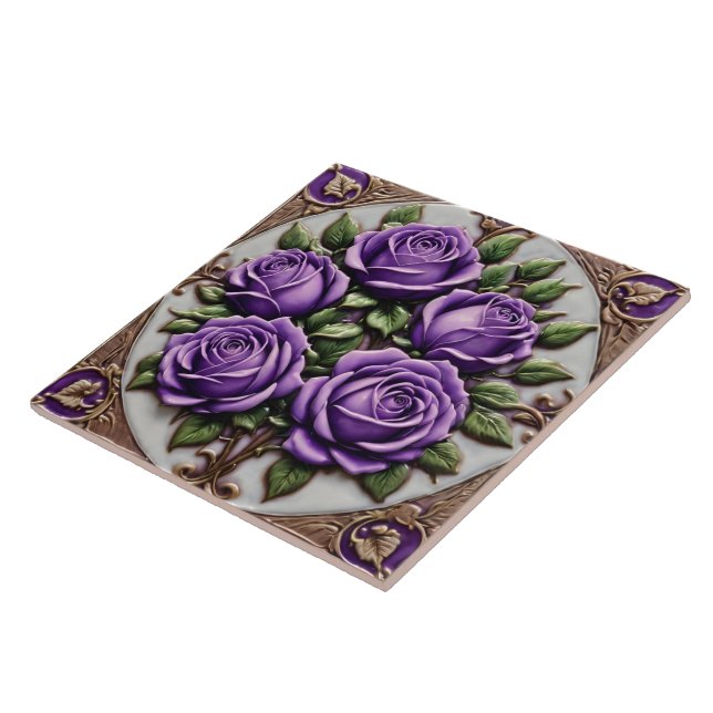 Carreau Populaire violet Roses belle collection (Côté)