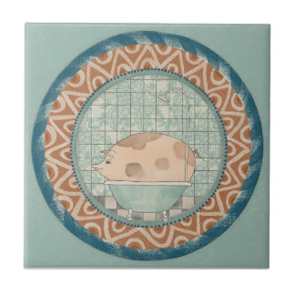 Carreau Porc Caprice Bleu Terre Cuite Aqua Sarcelle