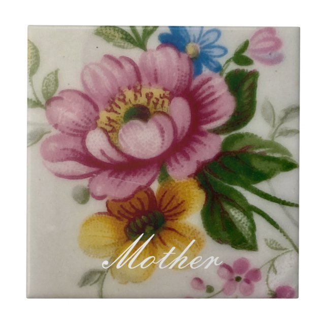 Carreau Porcelaine Inspiré Floral (Devant)