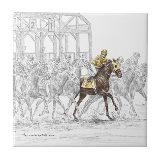 Carreau Porte de départ de la course de cheval (Devant)